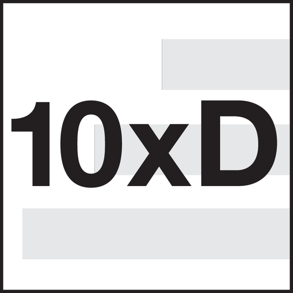 Bearbeitungstiefe: 10xD
