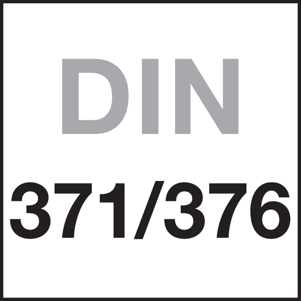 Norm: DIN 371/DIN 376