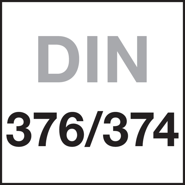 Norm: DIN 376/DIN 374