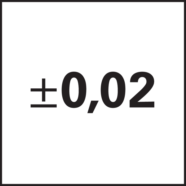 Ø-Toleranz: ± 0,02