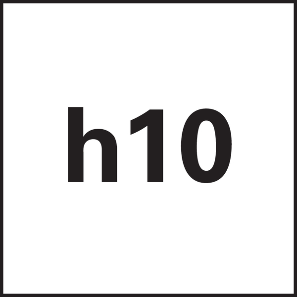 Ø-Toleranz: h10