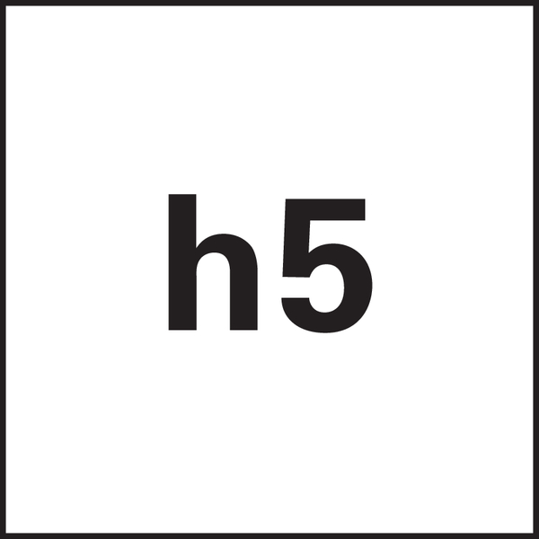 Ø-Toleranz: h5