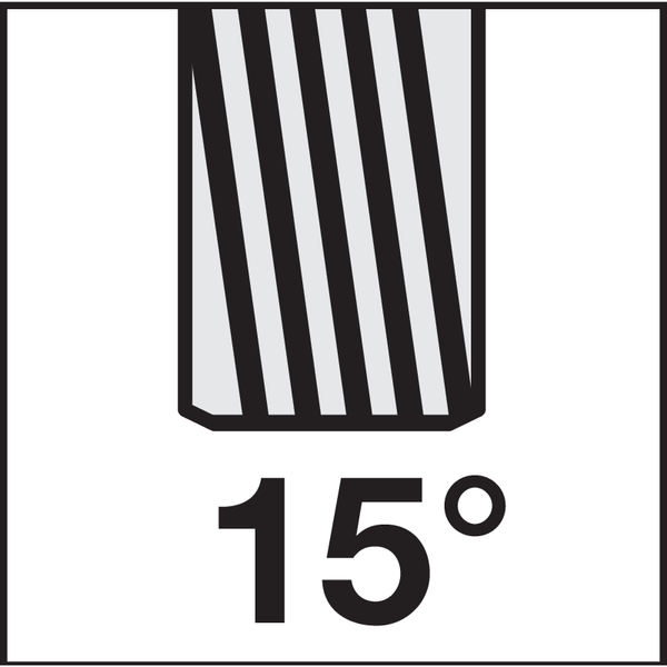 Nut: 15° Linksdrall