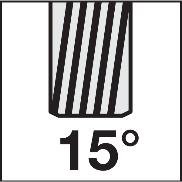 Nut: 15° Rechtsdrall
