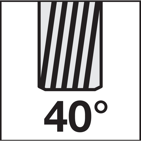 Nut: 40° Rechtsdrall