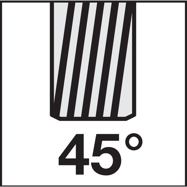 Nut: 45° Rechtsdrall