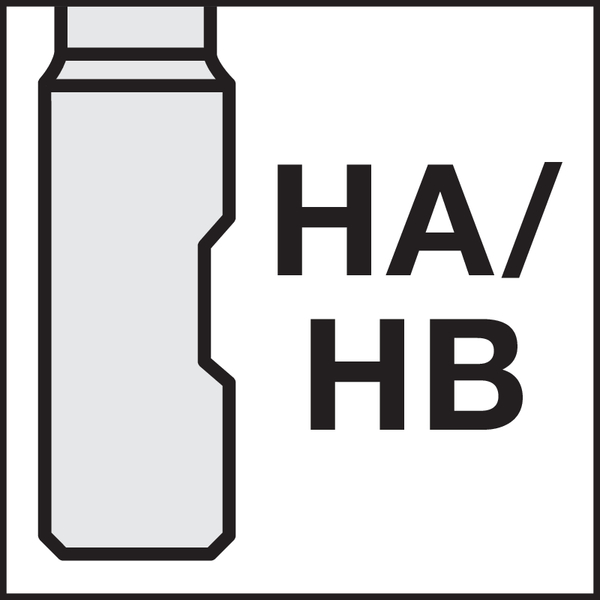 Aufnahmetyp, maschinenseitig: DIN 6535-HA/HB