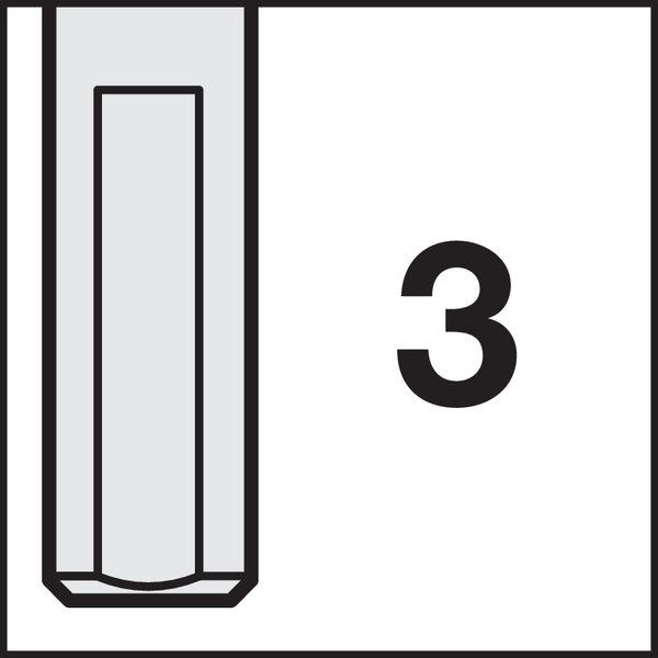 Aufnahmetyp, maschinenseitig: 3-Flächen-Schaft