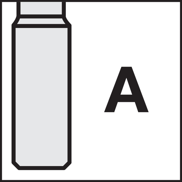 Aufnahmetyp, maschinenseitig: DIN 1835-A