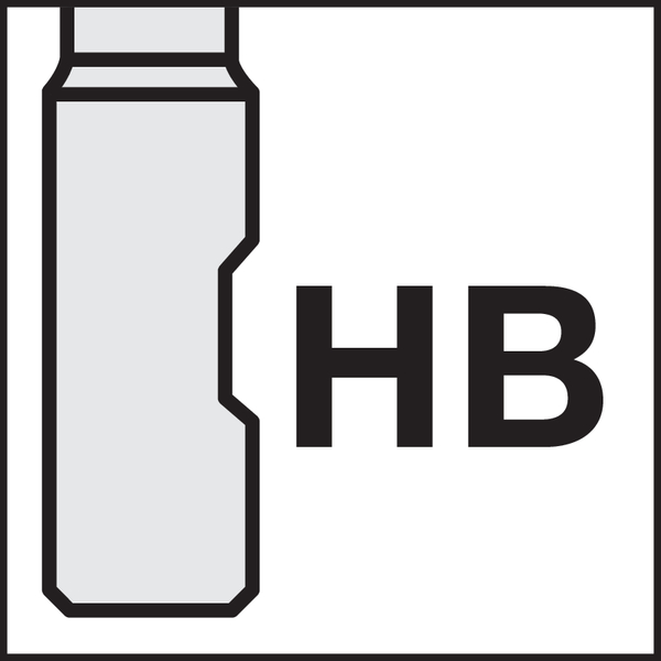 Aufnahmetyp, maschinenseitig: DIN 6535-HB