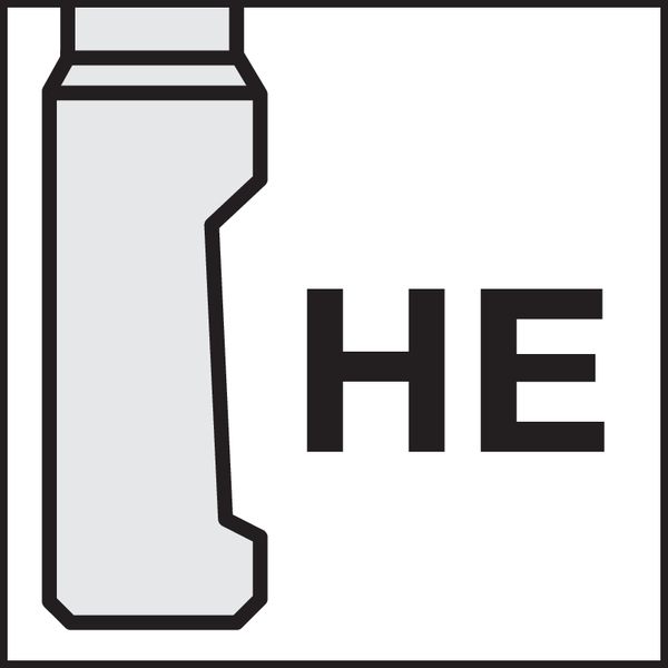 Aufnahmetyp, maschinenseitig: DIN 6535-HE