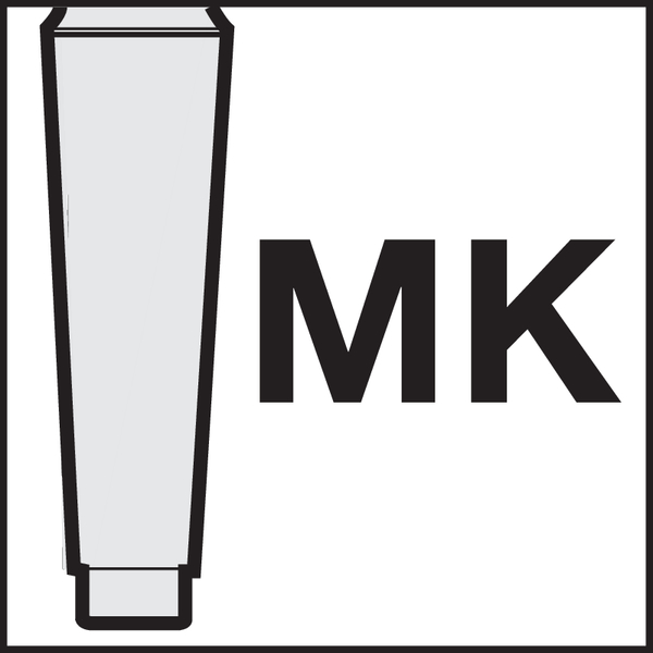 Aufnahmetyp, maschinenseitig: Morsekegel