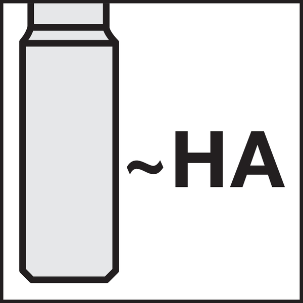 Aufnahmetyp, maschinenseitig: ~DIN 6535-HA