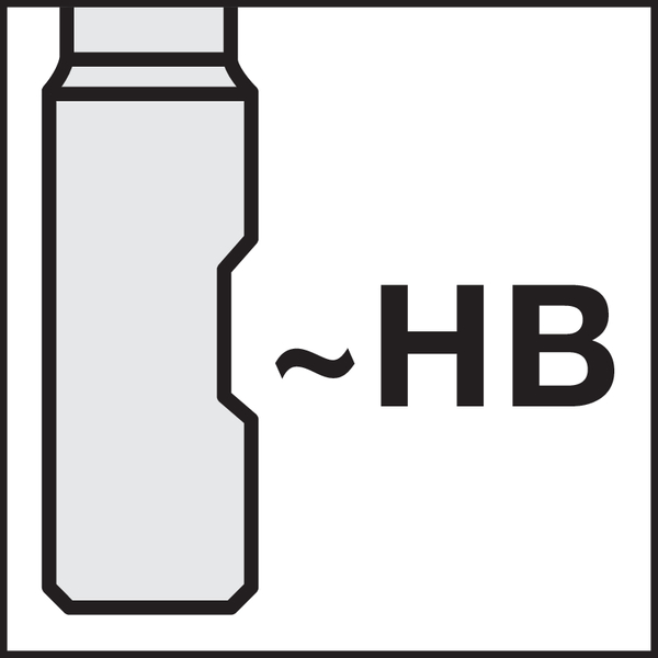 Aufnahmetyp, maschinenseitig: ~DIN 6535-HB