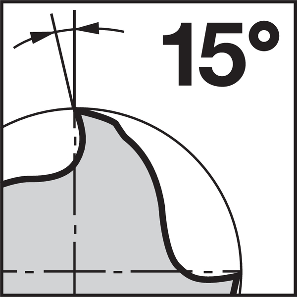 Pikto Rückspanwinkel: 15