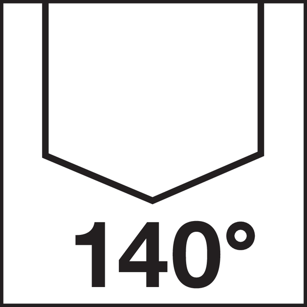Spitzenwinkel: 140