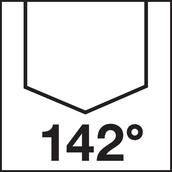 Spitzenwinkel: 142