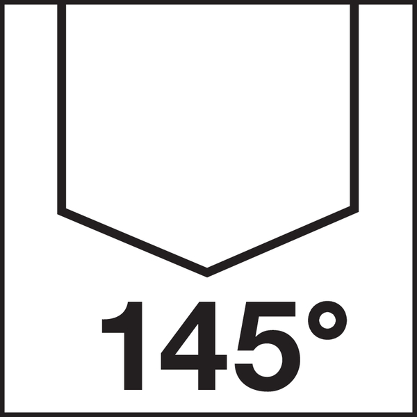 Spitzenwinkel: 145