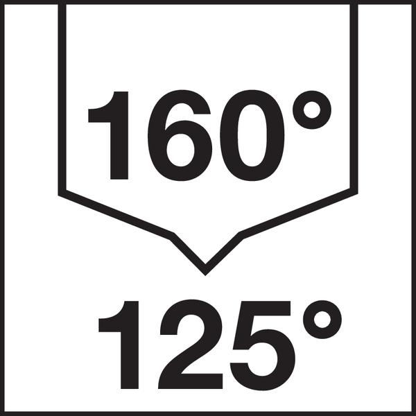 Spitzenwinkel: 160