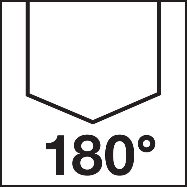Spitzenwinkel: 180
