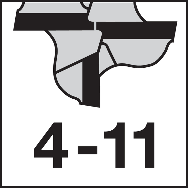 Schneidenzahl: 4-11