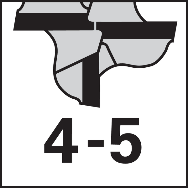 Schneidenzahl: 4-5