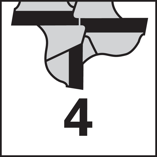 Schneidenzahl: 4