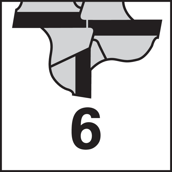 Schneidenzahl: 6